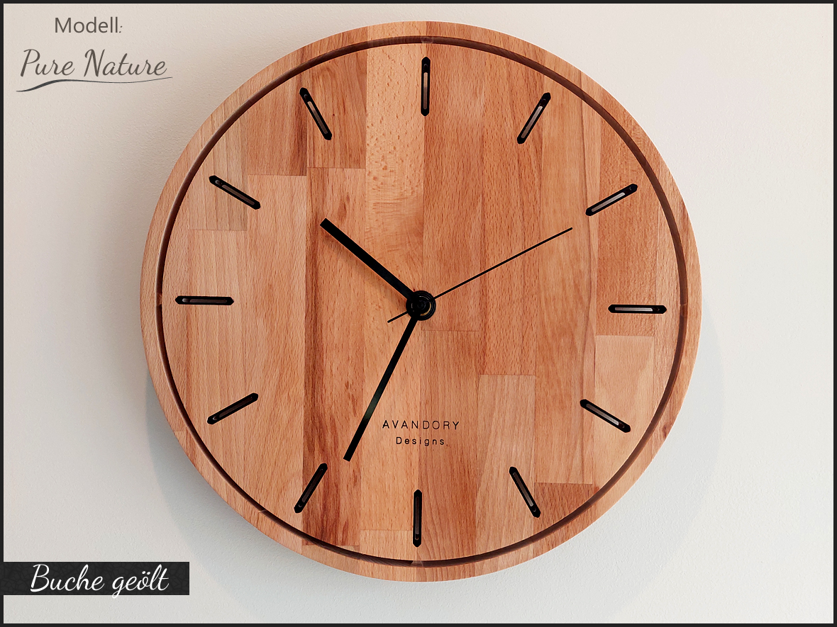 Wanduhr Großglockner Wanduhr Aus Eiche Natuhr Zeiger Wanduhr